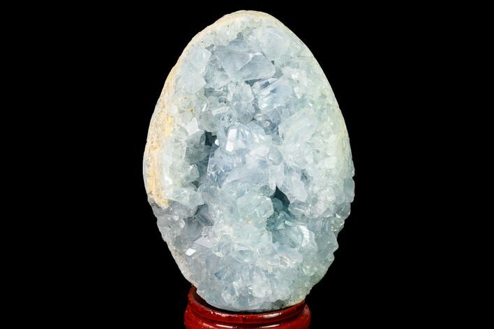 Crystal Filled Celestine (Celestite) Egg Geode - Madagascar #172689